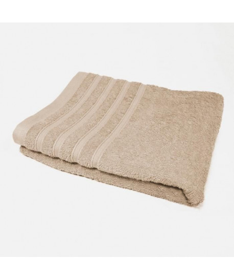 DOUCEUR D\'INTERIEUR Serviette de toilette 100% coton Vitamine 50x90 cm taupe