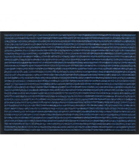 Tapis d\'entrée a motifs  40x60 cm  Style Classique  Coloris bleu