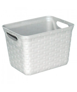 MHOME Panier a linge aspect osier 5,5L ficelle