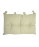 Tete de lit coussin 100% coton uni  50x70 cm  Blanc lin