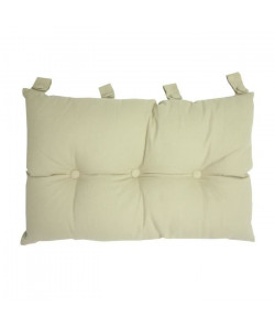 Tete de lit coussin 100% coton uni  50x70 cm  Blanc lin