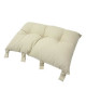 Tete de lit coussin 100% coton uni  50x70 cm  Blanc lin