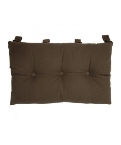 Tete de lit coussin 100% coton uni  50x70 cm  Marron chocolat