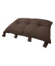 Tete de lit coussin 100% coton uni  50x70 cm  Marron chocolat