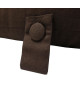 Tete de lit coussin 100% coton uni  50x70 cm  Marron chocolat