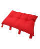 Tete de lit coussin 100% coton uni  50x70 cm  Rouge