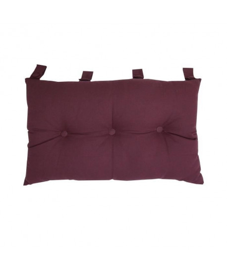 Tete de lit coussin 100% coton uni  50x70 cm  Violet aubergine