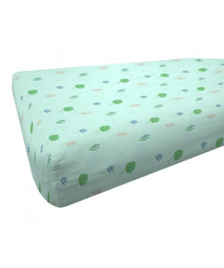 COTE DECO KIDS Drap Housse imprimé Zafari 100% coton  90x200 cm