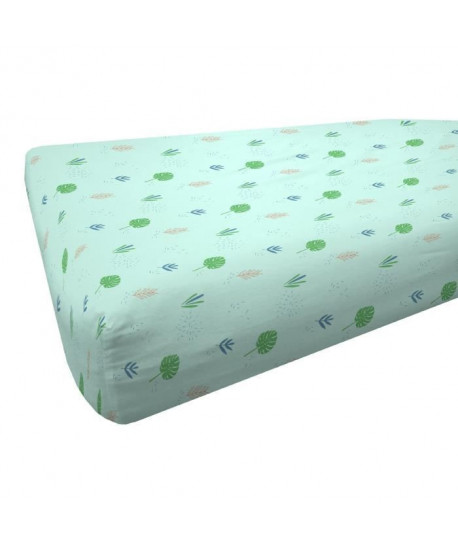 COTE DECO KIDS Drap Housse imprimé Zafari 100% coton  90x200 cm