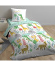 COTE DECO KIDS Drap Housse imprimé Zafari 100% coton  90x200 cm