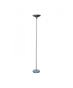 Lampadaire nickel satiné LED  Blanc neutre  H 181 cm  Ř 20cm