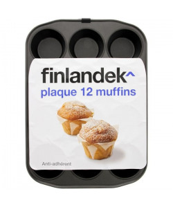 FINLANDEK Moule métal 12 muffins